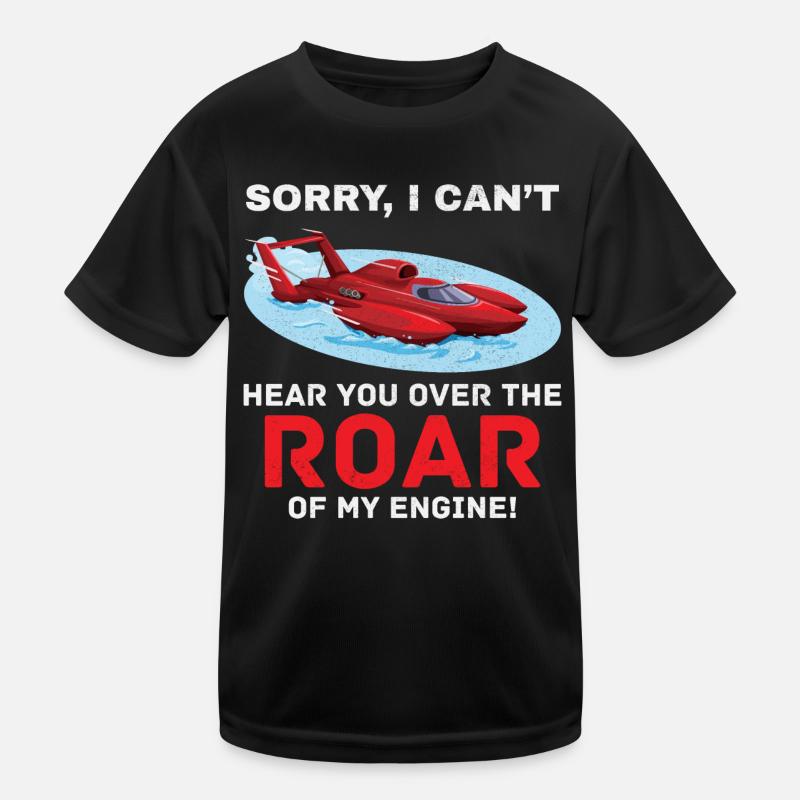 Hydroplane Boat Racing Engine Roar Water sport Kids Functional T-Shirt