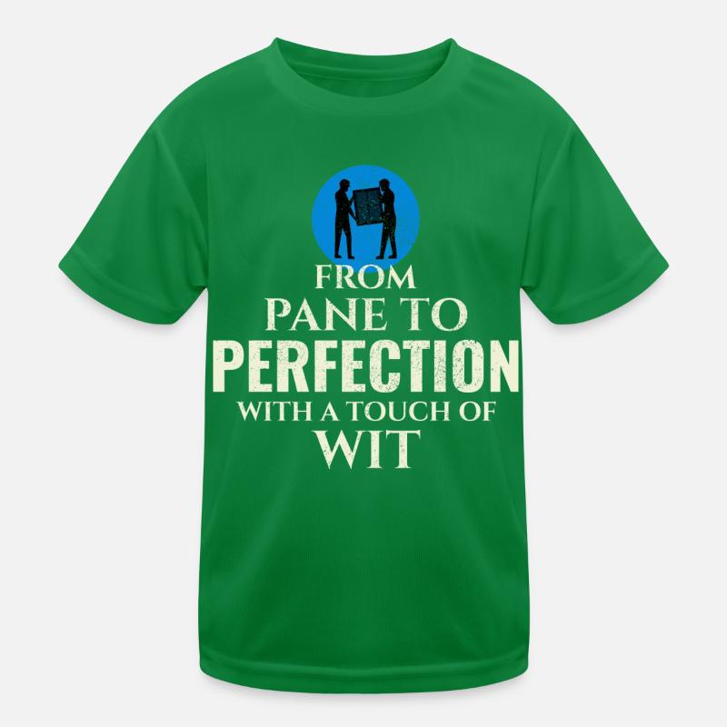 Glazier Window Glass Fitting Fitter Glasswork Kids Functional T-Shirt