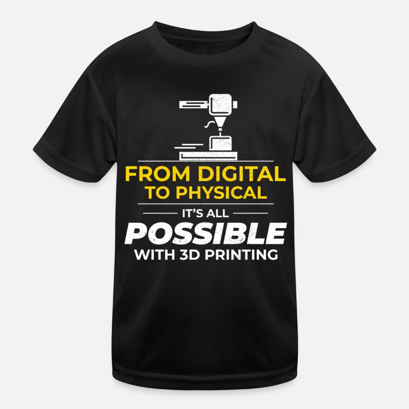 3D-Drucker 3D-Druck Kinder Funktions-T-Shirt
