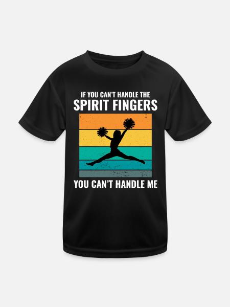 Pom-pom girl Cheerleading Girl Cheering Cheer Squad - T-shirt sport Enfant - noir - Devant