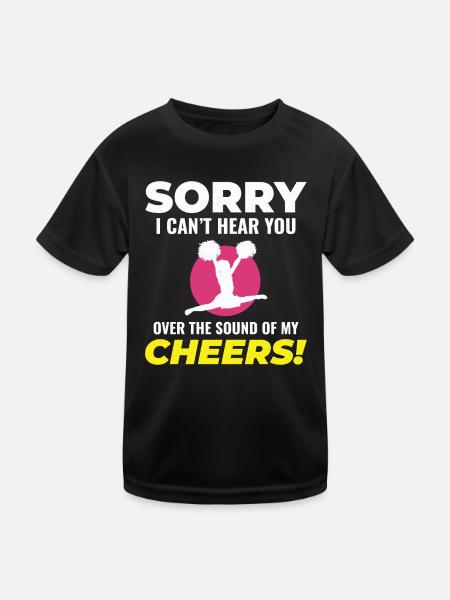 pom-pom girl pom-pom girl acclamation drôle - T-shirt sport Enfant - noir - Devant
