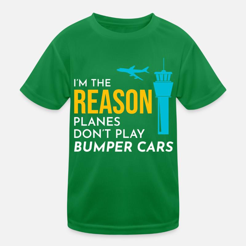 Air Traffic Controller ATC Aviation Humor Airplane Kids Functional T-Shirt