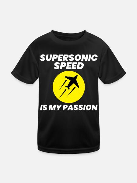 Jet Engine Aircraft Mechanic Aviation Technician - Kids Functional T-Shirt - black - Front