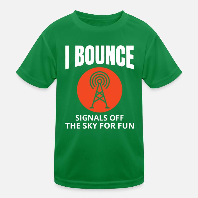 Frequenz der Funkwellen des Amateurfunkers Kinder Funktions-T-Shirt