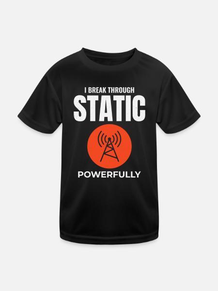 Opérateur radio amateur Fréquence des ondes radio - T-shirt sport Enfant - noir - Devant