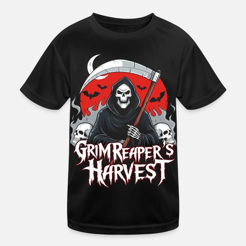 Ernte des Sensenmanns Kinder Funktions-T-Shirt