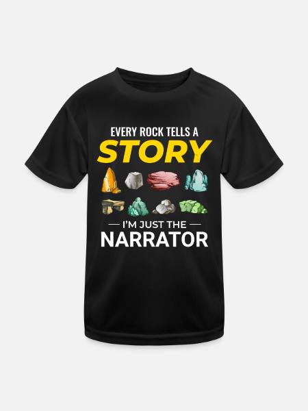 Rock Hound Collecting Collector Geology Geologist - Kids Functional T-Shirt - black - Front