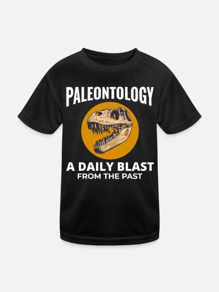 Fossilienjagd Paläontologie Sammler Prähistorisch - Kinder Funktions-T-Shirt - Schwarz - Vorne