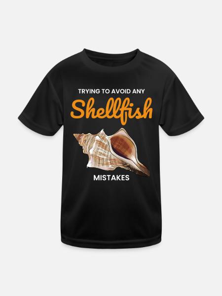 Muschel Muscheln Sammler Strandräuber Schalentiere - Kinder Funktions-T-Shirt - Schwarz - Vorne