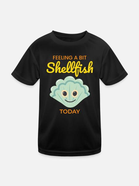 Jakobsmuscheln Sammler Strandräuber Schalentiere - Kinder Funktions-T-Shirt - Schwarz - Vorne