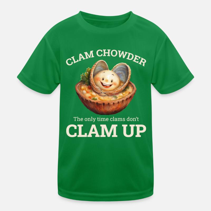 Clam Chowder Shellfish Hilarious Seafood Soup Kids Functional T-Shirt