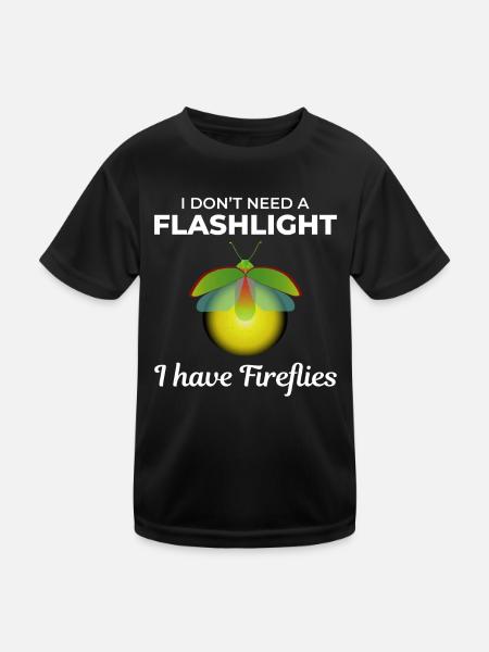 Lucioles Firefly Lightning Bug Insect Collector - T-shirt sport Enfant - noir - Devant