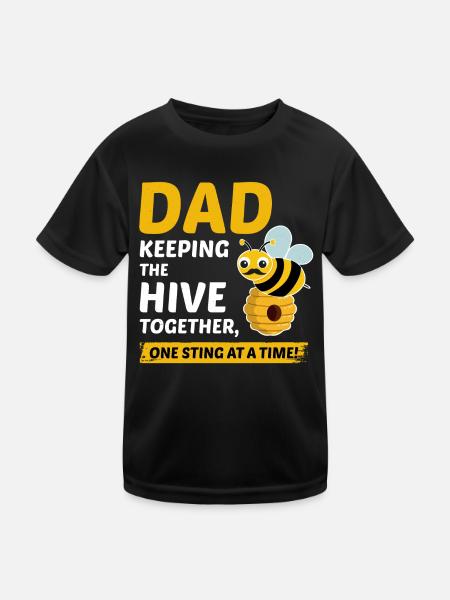 Honeybee Dad Beekeeper Apiculture Insect Collector - T-shirt sport Enfant - noir - Devant