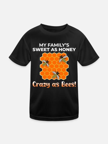 Honigbiene Papa Imker Imkerei Insekt Mama - Kinder Funktions-T-Shirt - Schwarz - Vorne