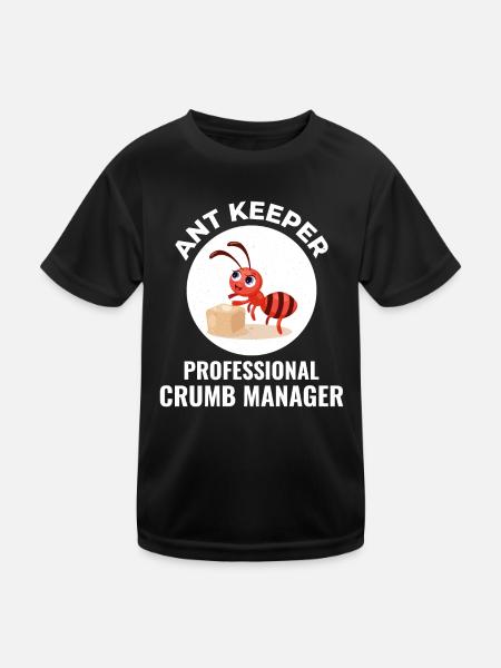 Ant Keeper Ant Lover Entomologist Insect Collector - Kids Functional T-Shirt - black - Front