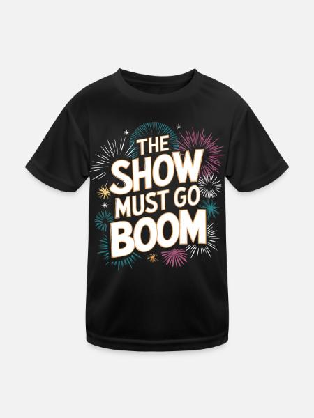 Pyrotechnics Fireworks Pyrotechnics - Kids Functional T-Shirt - black - Front