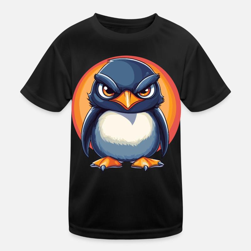 Grumpy Penguin Kids Functional T-Shirt