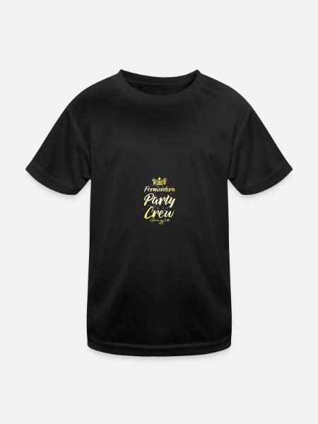 Formentera Party Crew Crown - Kids Functional T-Shirt - black - Front