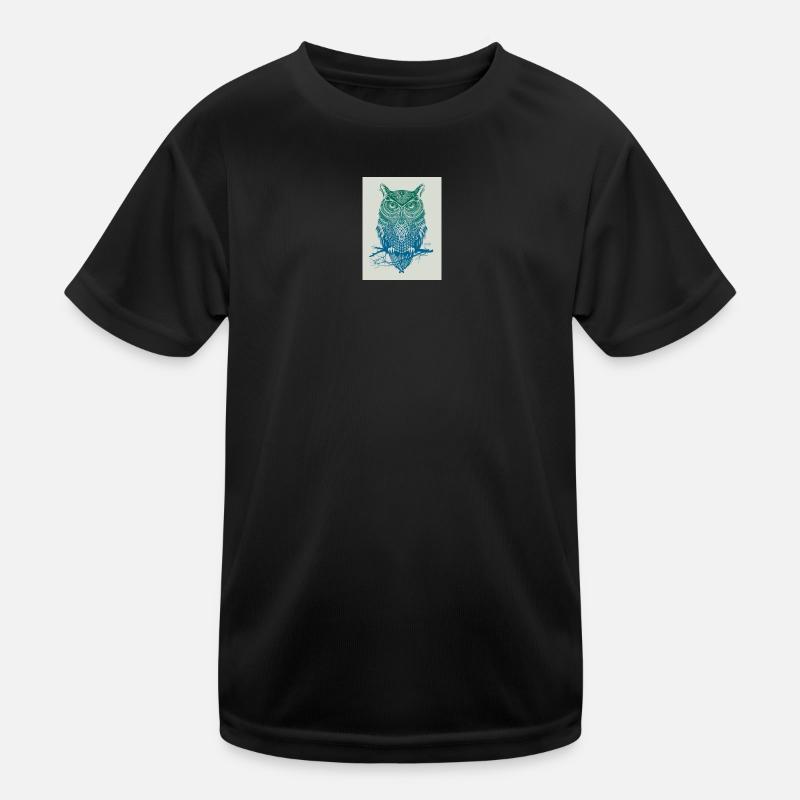 GoVoR_EULE - Kinder Funktions-T-Shirt - Schwarz