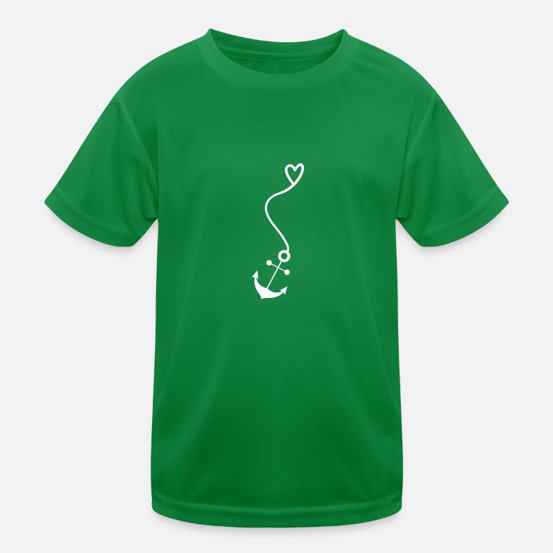 Herz Anker Kinder Funktions-T-Shirt