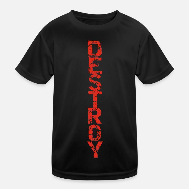 Destroy in red Kids Functional T-Shirt