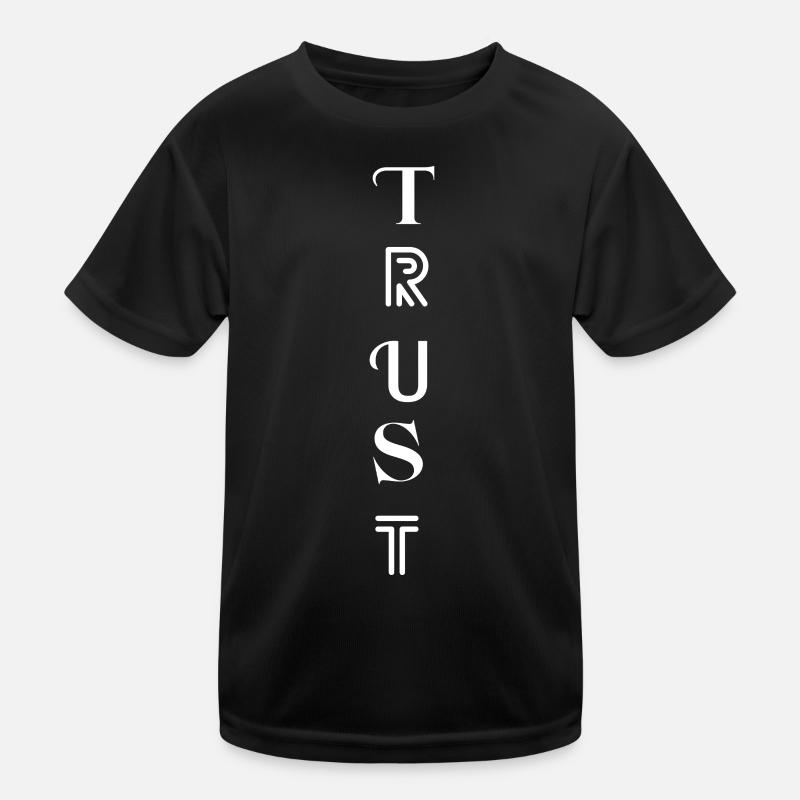 TRUST – Vertraue deinem Weg - Kinder Funktions-T-Shirt - Schwarz