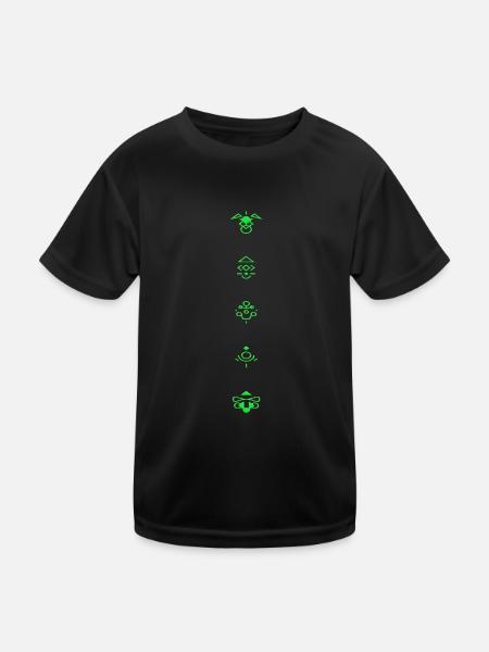 Novavarion Space Sci Fi étoiles galaxie lune planètes - T-shirt sport Enfant - noir - Devant
