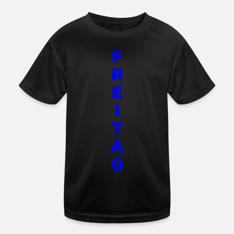 Freitag - blau Kinder Funktions-T-Shirt