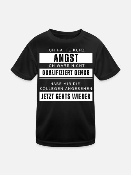 Unqualifizierte Kollegen Lustiger Spruch Arbeit - Kinder Funktions-T-Shirt - Schwarz - Vorne