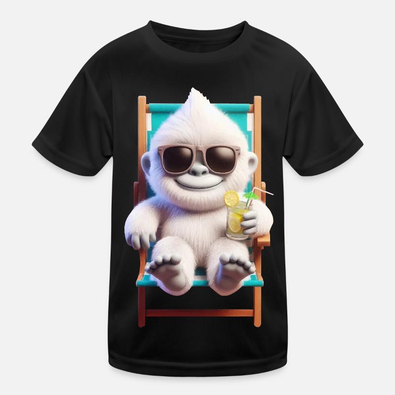 Yeti Monster dans une chaise longue T-shirt sport Enfant