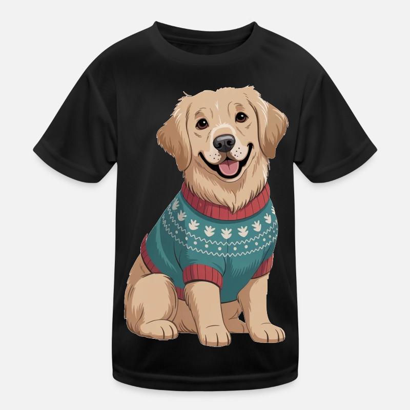 Nordischer Hund im Pullover Kinder Funktions-T-Shirt