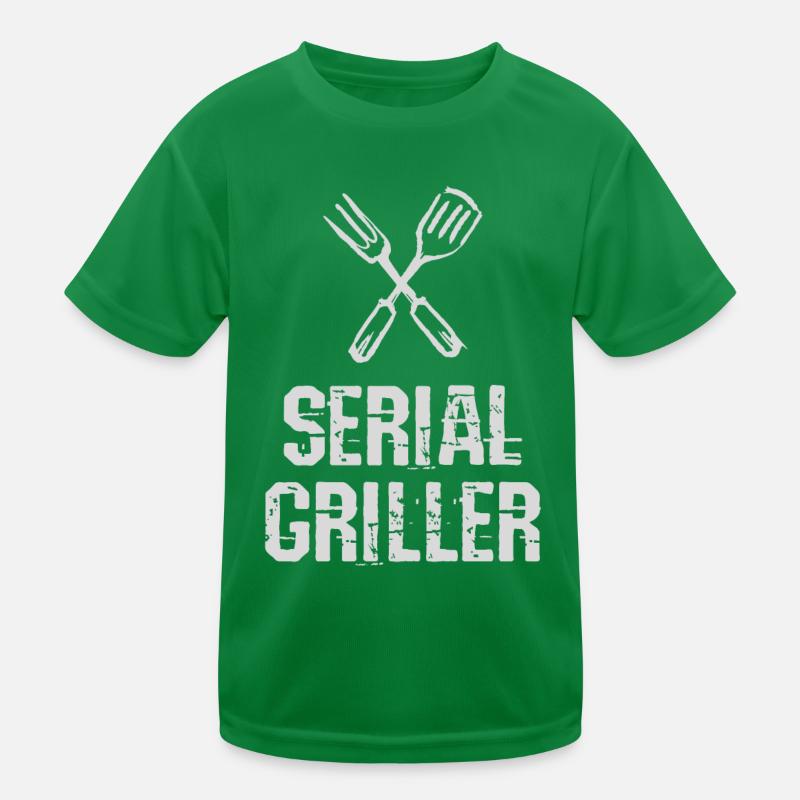 Série Griller BBQ Grill Couverts Professionnels Grill T-shirt sport Enfant