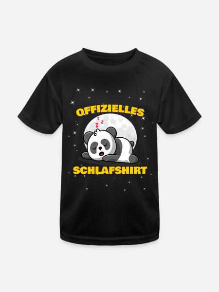 Offizielles Schlafshirt - Kinder Funktions-T-Shirt - Schwarz - Vorne