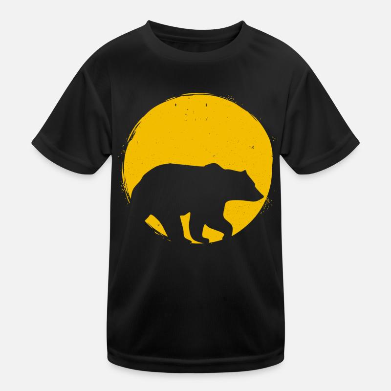 Bear Scandinavia Silhouette Sun Gift Kids Functional T-Shirt