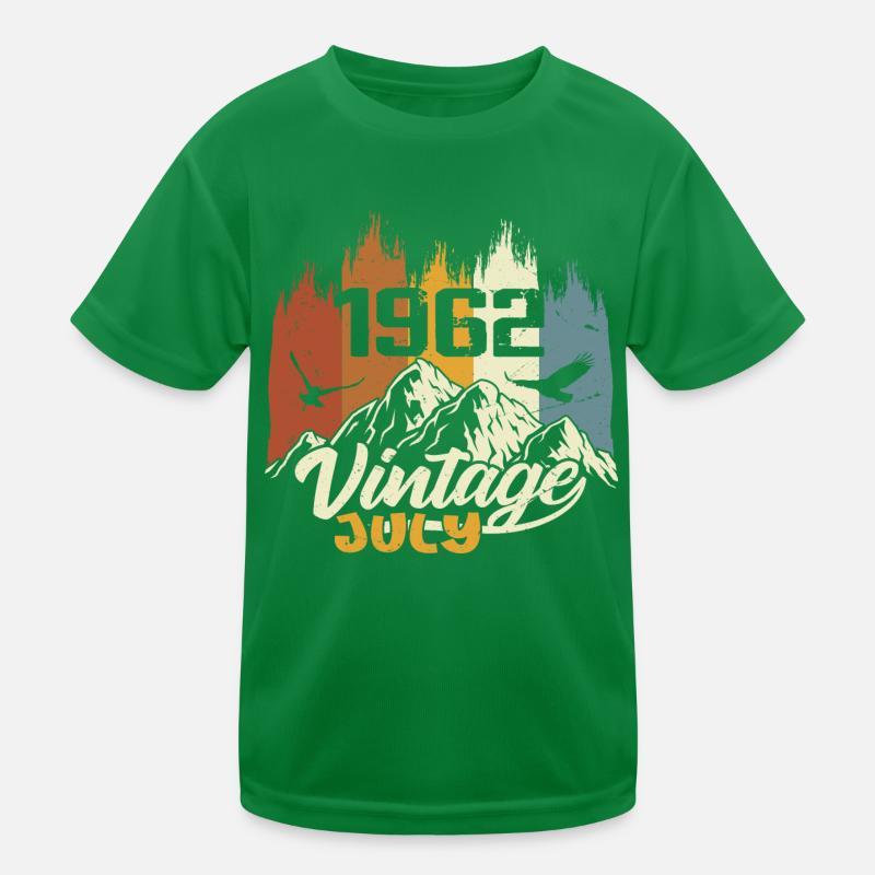 Vintage Juli 1962 Geburtstagsgeschenk Juli 1962 Kinder Funktions-T-Shirt