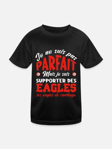 Tunisie Football | supporter de Tunisie foot - T-shirt sport Enfant - noir - Devant