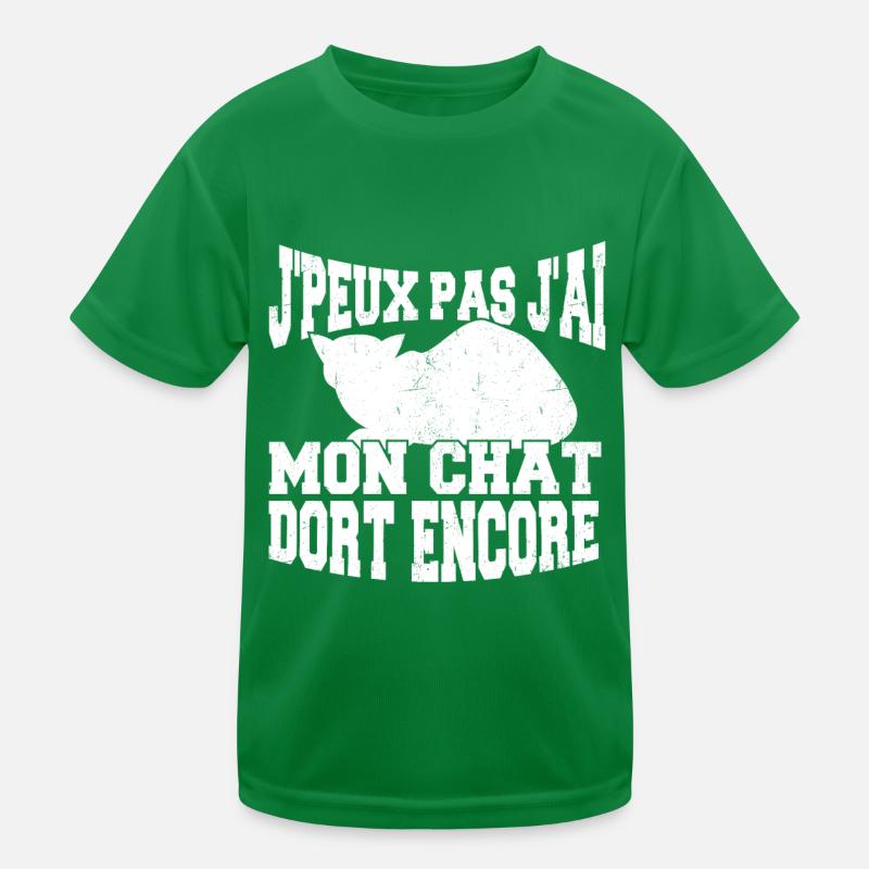J'Peux Pas J'ai Mon Chat Dort Encore T-shirt sport Enfant