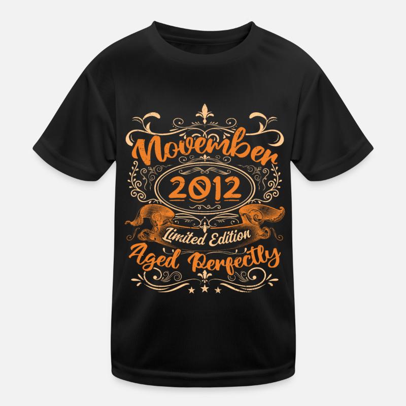 November 2012 Limitierte Auflage - Kinder Funktions-T-Shirt - Schwarz