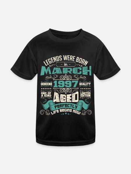 March 1997 | birthday gift - T-shirt sport Enfant - noir - Devant