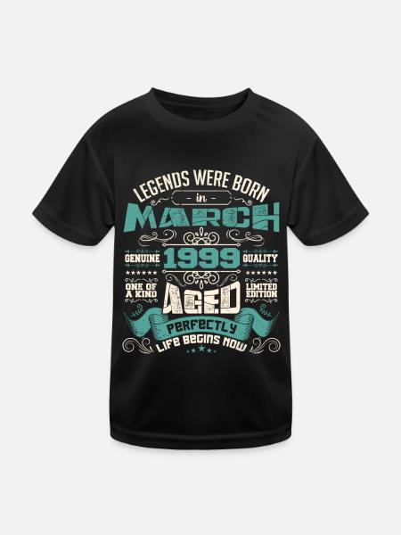 March 1999 | birthday gift - T-shirt sport Enfant - noir - Devant