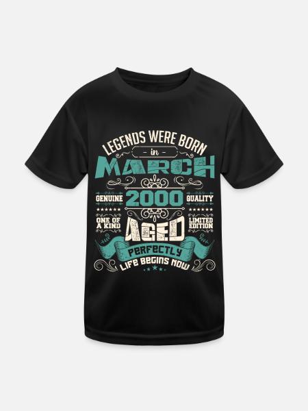March 2000 | birthday gift - T-shirt sport Enfant - noir - Devant