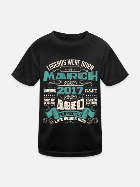 March 2017 | birthday gift - T-shirt sport Enfant - noir - Devant