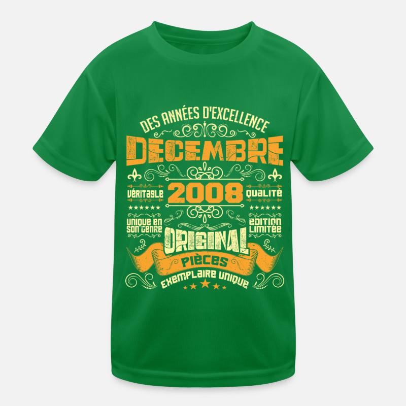 VINTAGE DÉCEMBRE 2008 ORIGINAL PIÈCES T-shirt sport Enfant