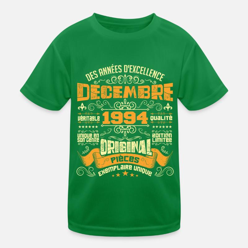 VINTAGE DÉCEMBRE 1994 ORIGINAL PIÈCES T-shirt sport Enfant