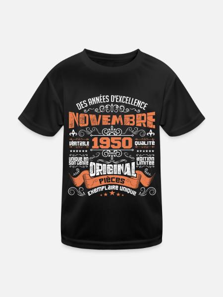 Novembre 1950 - T-shirt sport Enfant - noir