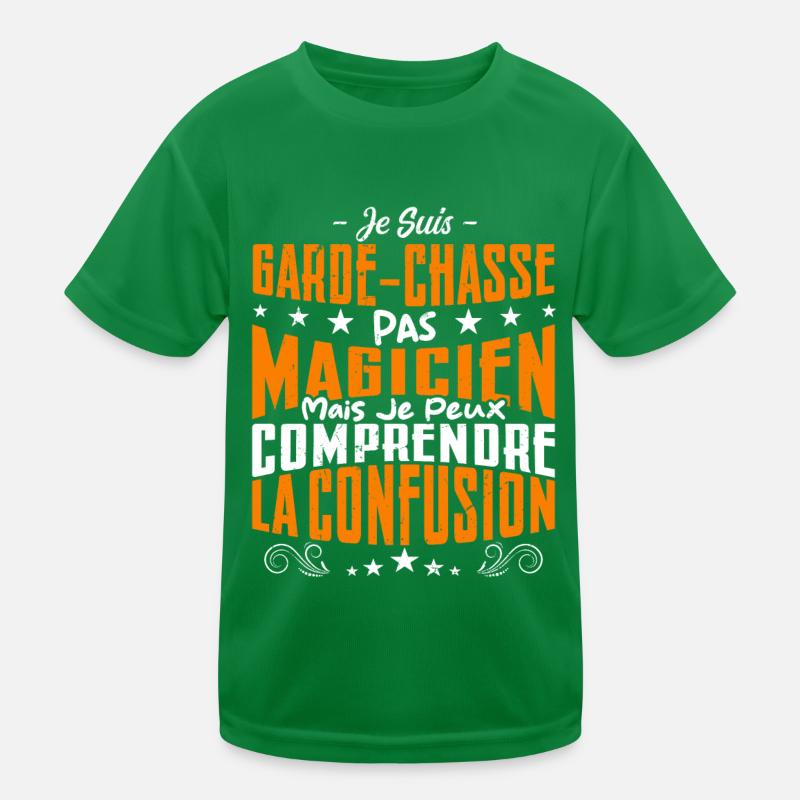 Je Suis Garde-Chasse Pas Magicien T-shirt sport Enfant
