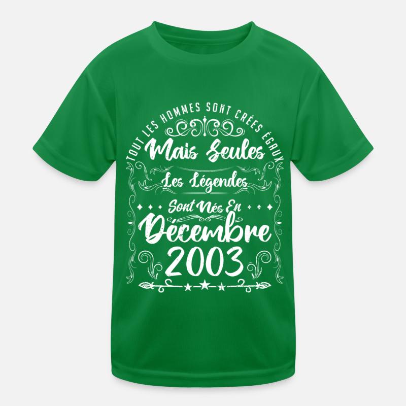 décembre 2003 T-shirt sport Enfant
