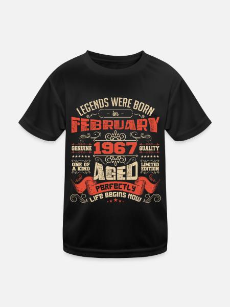 Legends were born in February 1967 | gift - T-shirt sport Enfant - noir - Devant