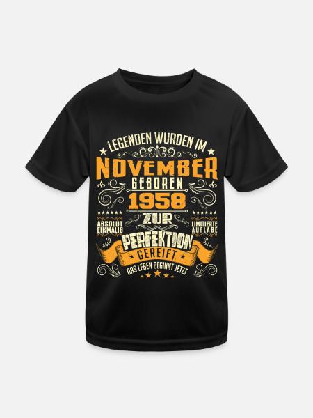 Im November 1958 geboren - T-shirt sport Enfant - noir - Devant