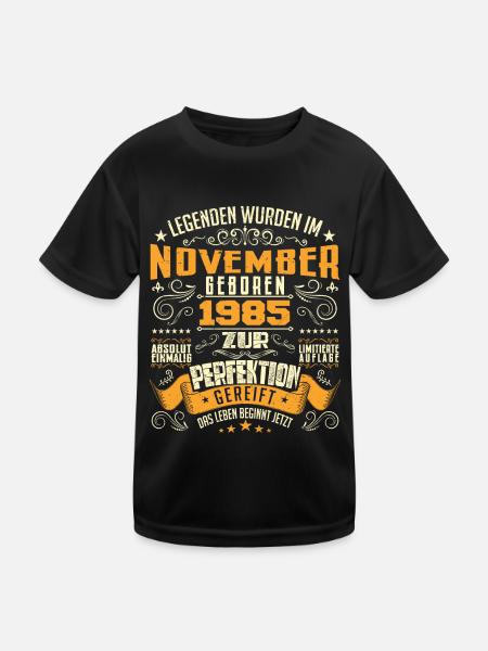 Im November 1985 geboren - T-shirt sport Enfant - noir - Devant